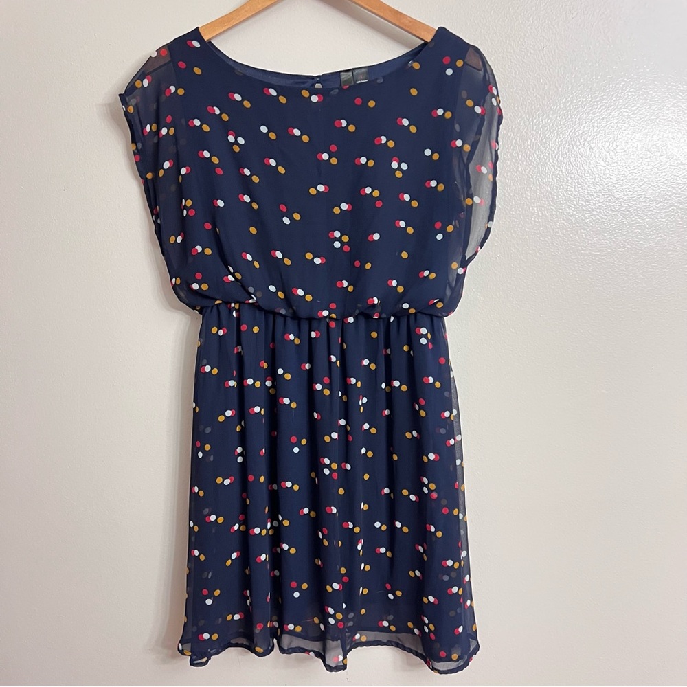 Charming Navy Polka Dot Dress